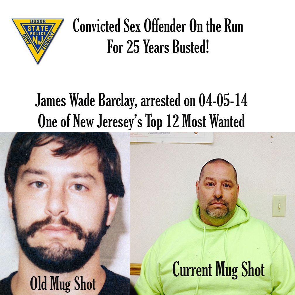 James Wade Barclay convicted sex offender arrested by NJ State Police