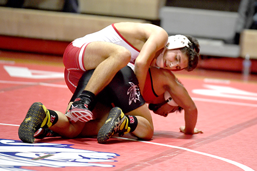 In the quarterfinals of the NJSIAA Central Jersey Group 4 tournament, Dylan Kelleher of Long Branch pinned Shahid Khan of Burlington Township at 1:43 of their 106-pound bout.