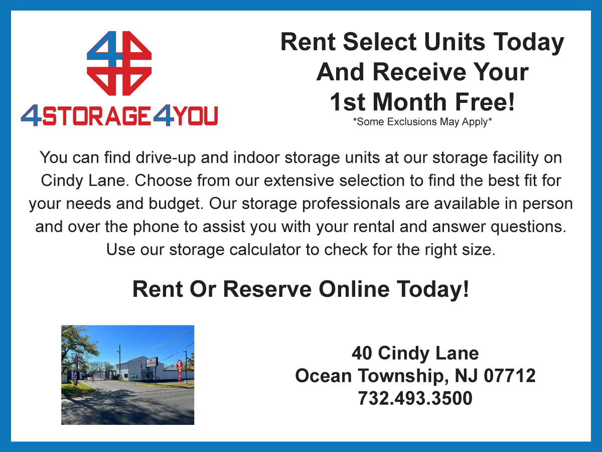 4 Storage Ocean Township – Online Ad (select units)