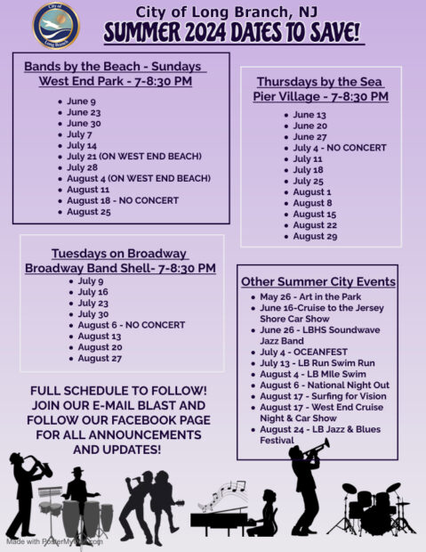 Dates For Long Branch Summer Concerts and Events The Link News Dates For Long Branch Summer Concerts and Events The Link News